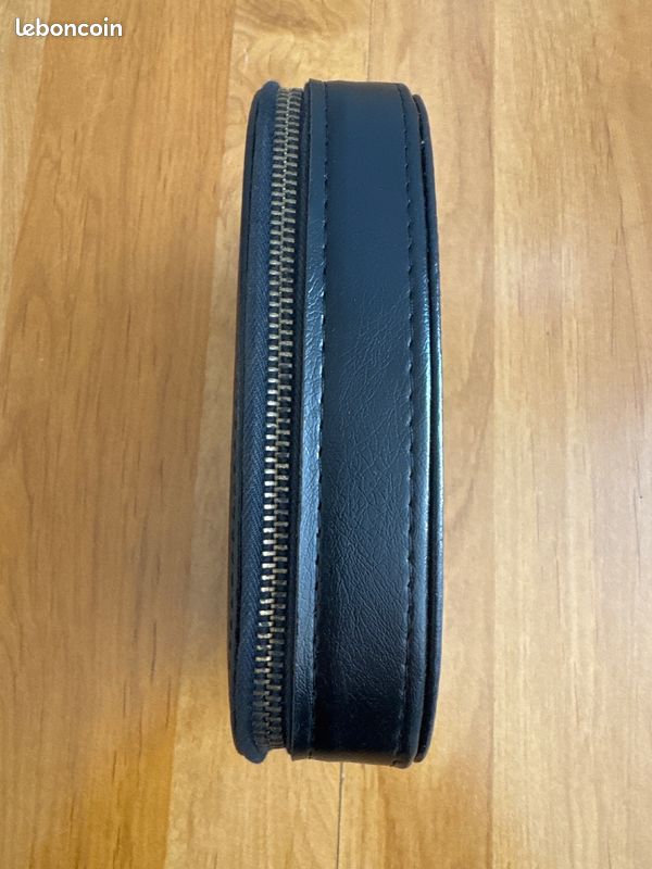 Kit barbier Soco cuir noir - Miroir peigne brosse - Etat neuf complet (image 2)