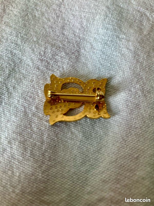 Ancienne broche en forme de chouette (image 3)