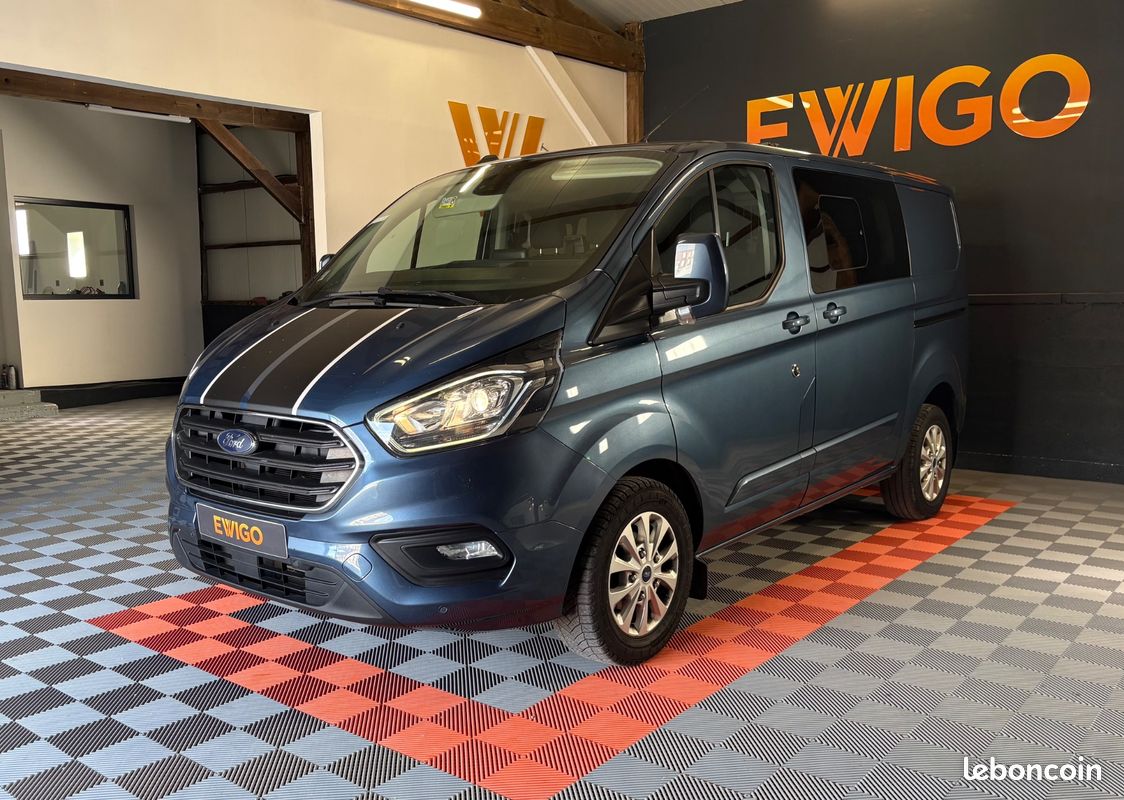 FORD TRANSIT CUSTOM FOURGON 300 2.0 TDCI 170ch L1H1 COURT 6 PL LIMITED BVA S&S / ATTELAGE - PORTES LATÉRALES - CARPLAY (image 1)