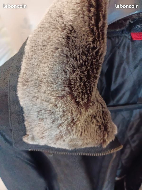 Veste manteau croute de cuir neuf taille xl (image 4)