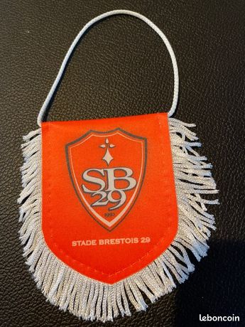 Fanion Vintage Stade Brestois - Grand Modèle Rare, Football Français Avant 2000