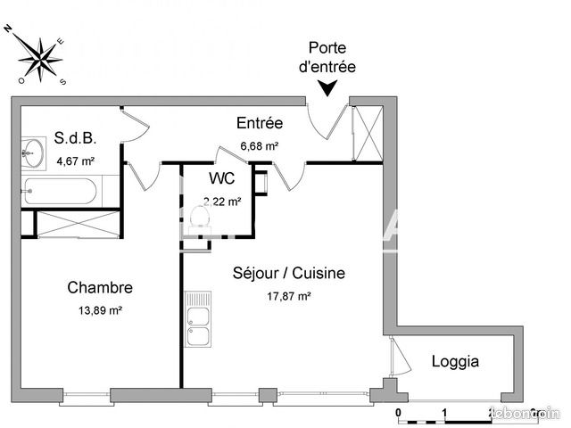 Appartement 2 pièces 45 m² · à Roubaix · 45 m² · 632 €