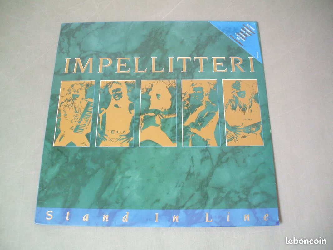 à saisir.......RARE ALBUM LP vinyle 33t de........" IMPELLITTERI "....STAND in LINE...HARD-ROCK/HEAVY/METAL....import US...1988...top état (image 1)
