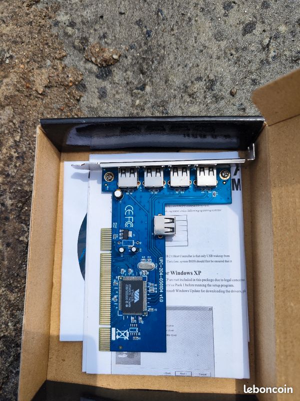 Carte PCIE 5 ports USB (image 1)