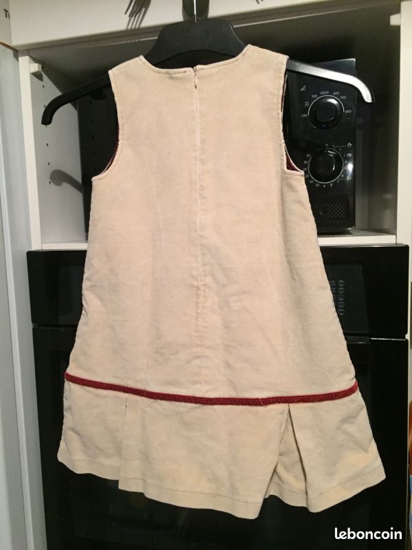 Robe velour crème disney T 6 ans (image 2)