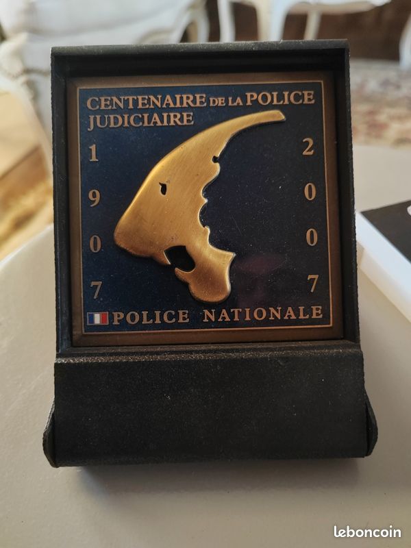 Médaille En Bronze 70mm - Empreinte Identité Judiciaire, Préfecture De Police, Justice - Pièce De Collection