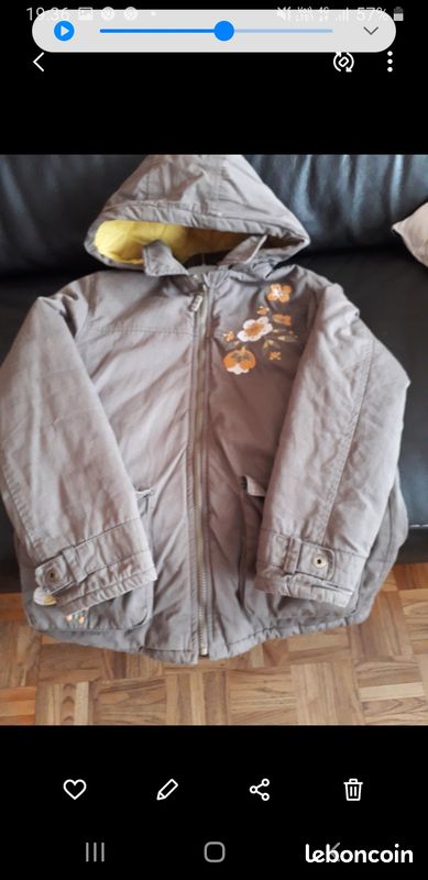 Manteau fille parka 8 ans hiver vert baudets (image 3)