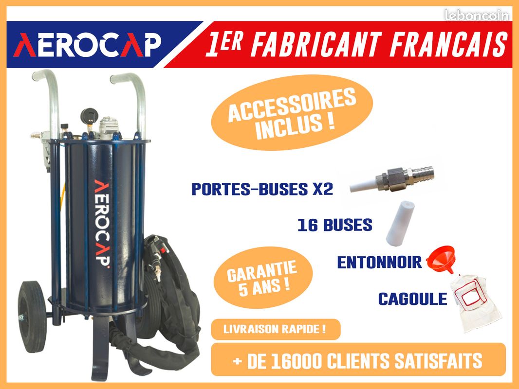 Aérogommeuse AEROCAP 1001 – Sableuse Multisupport – France (image 1)
