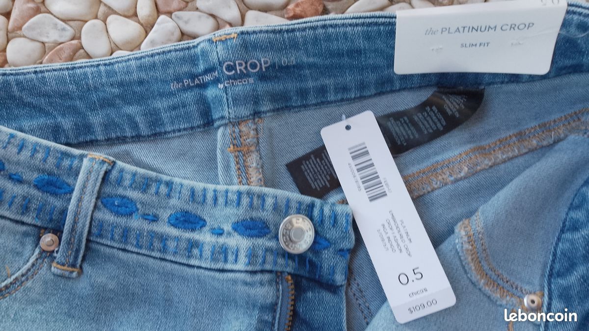 Pantalon Crop Slim Jofit Femme - Bleu - Taille S - NEUF Avec étiquettes - Golf