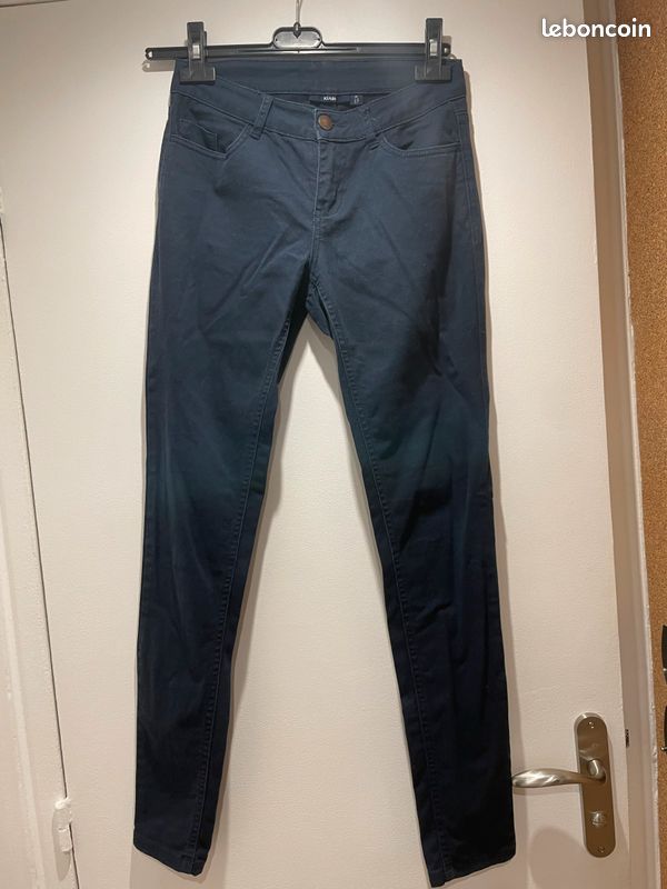 Pantalon Slim bleu marine Kiabi (image 2)