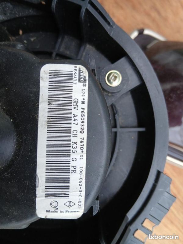 Pulseur d'air Valeo neuf Renault Laguna 1 sans climatisation Description : (image 3)
