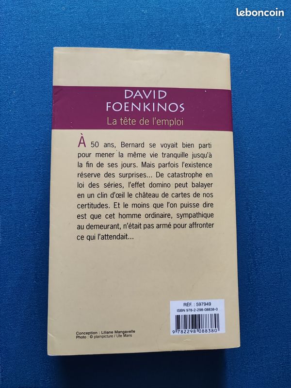 Livre David Foenkinos La tête de l'emploi France Loisirs (image 2)