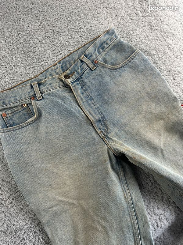 Jean Levi's made in Belgique Bleu Coupe Droite pour homme W33 FR42/44 L32 #LEV.2226 (image 5)