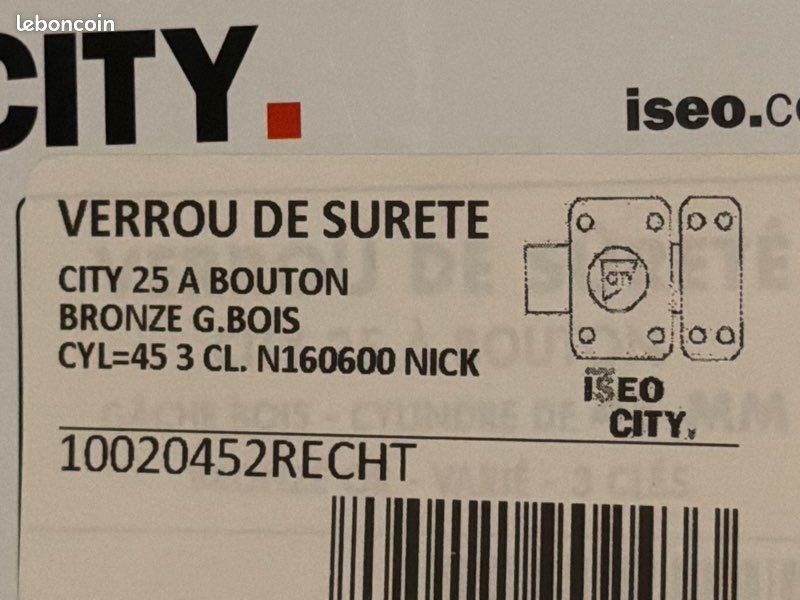 Simple Verrou de sécurité à bouton CITY 25 (image 5)