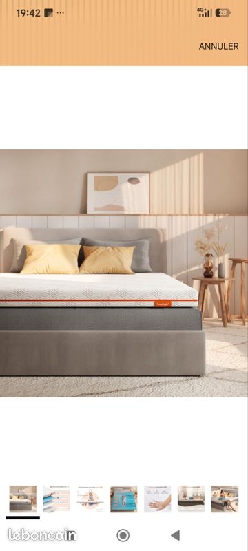 Surmatelas 160 x 200 mémoire de forme 10 cm (image 1)