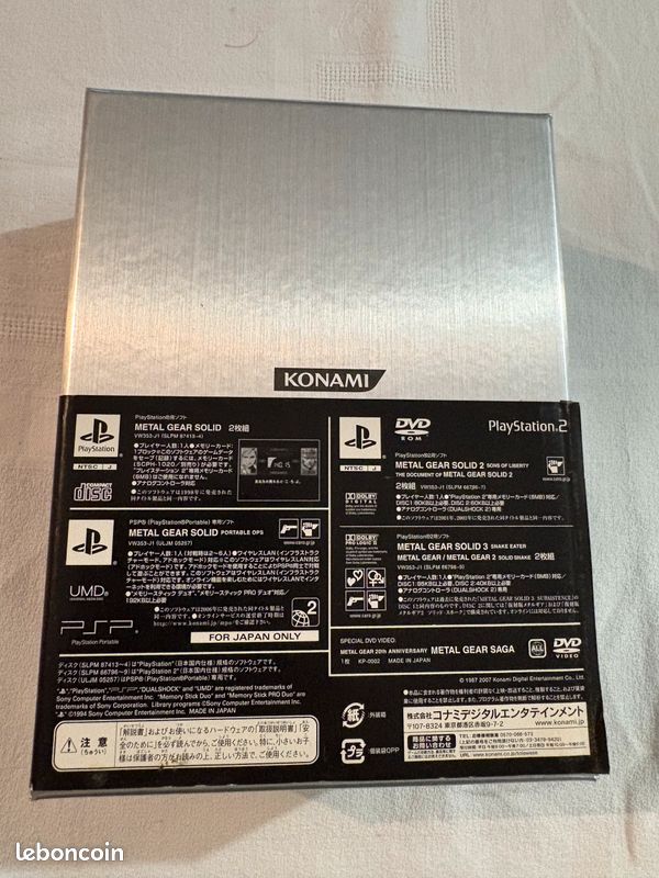 METAL GEAR SOLID 20th Anniversary Collection PS1 PS2 PSP Konami Japón NUEVO EUR 194,61 - ES