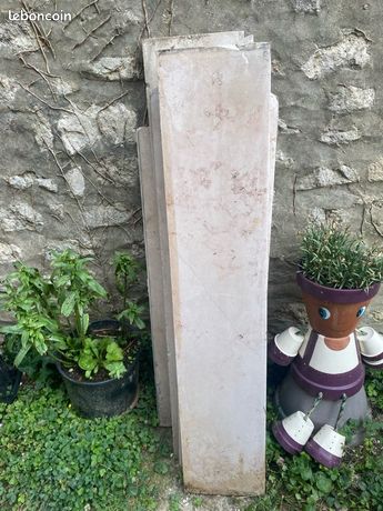 Lot De 9 Plaques De Marbre Blanc + Chutes - Format 15x30 Cm, état Occasion