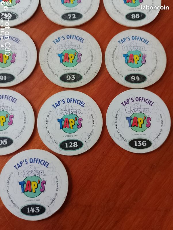LOT DE POG'S Casper du N°42 au N° 60 classique et fluo 1995 EUR 8,00