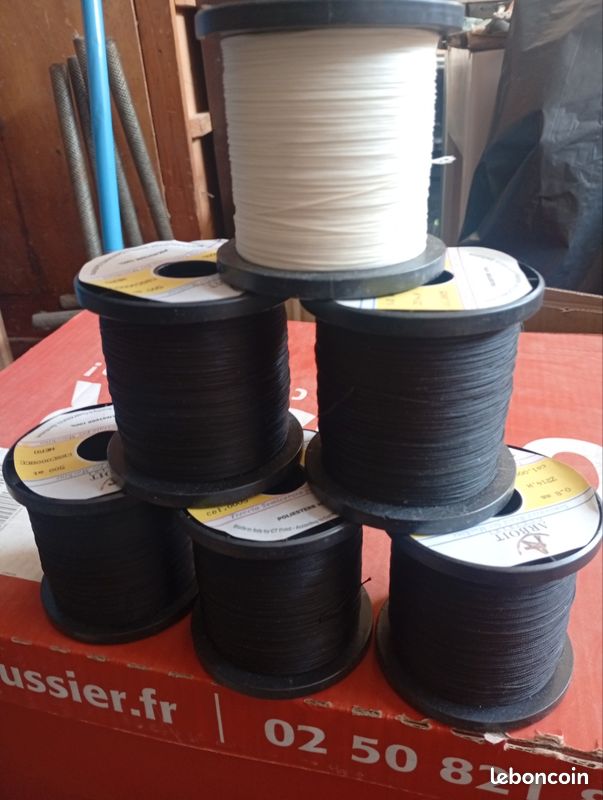 Lot de 6 bobines de fil polyester tressé 0,8 mm – 500 m (image 2)