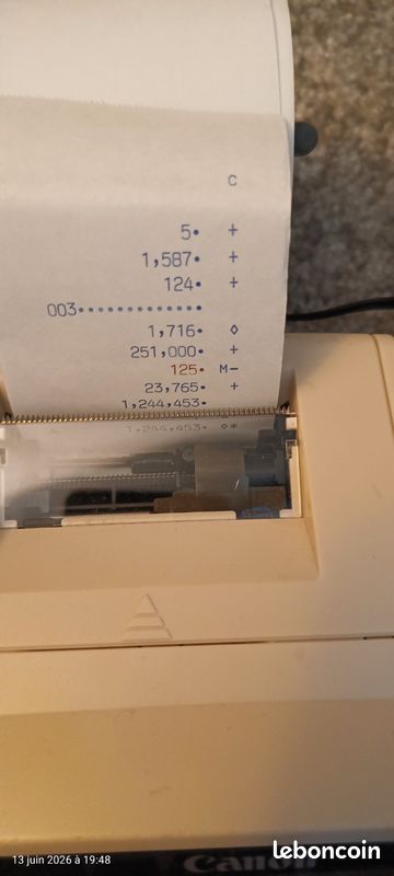 Imprimante Je vends une calculatrice à impression thermique Canon MP121-MG (image 3)