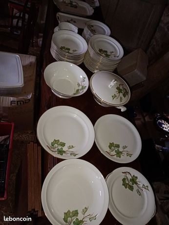 4 assiettes creuses vintage « badonviller - modèle lyse