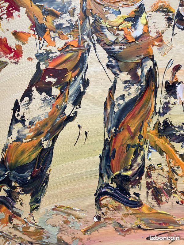 Peinture Originale Sur Toile - Contrebassiste / Musicien Jazz - Œuvre Neuve