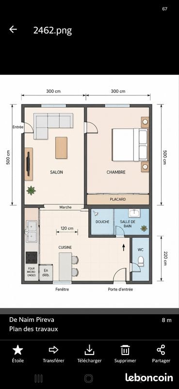 Appartement 2 pièces 60 m² · à Labruguière · 60 m² · 600 €