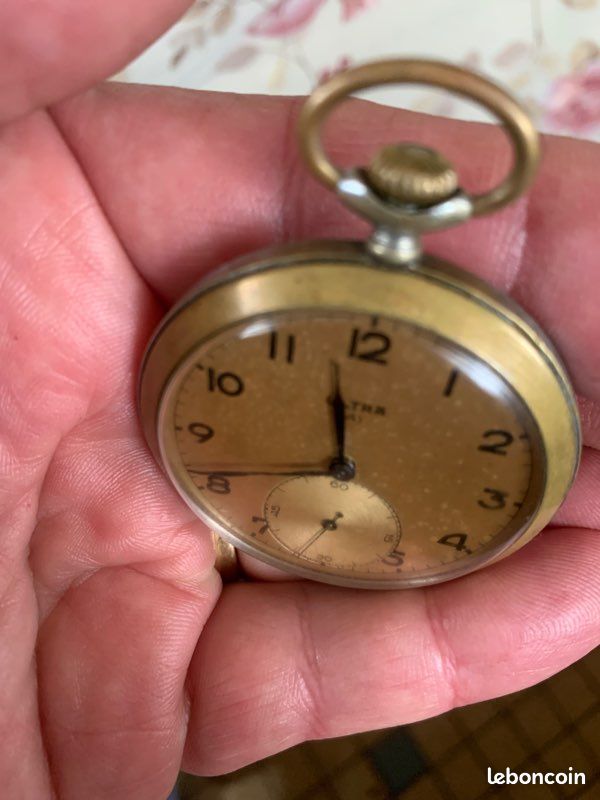 Montre à Gousset ULTRA 41 Incabloc Mécanique - Avec étui Original, Argentée, Occasion