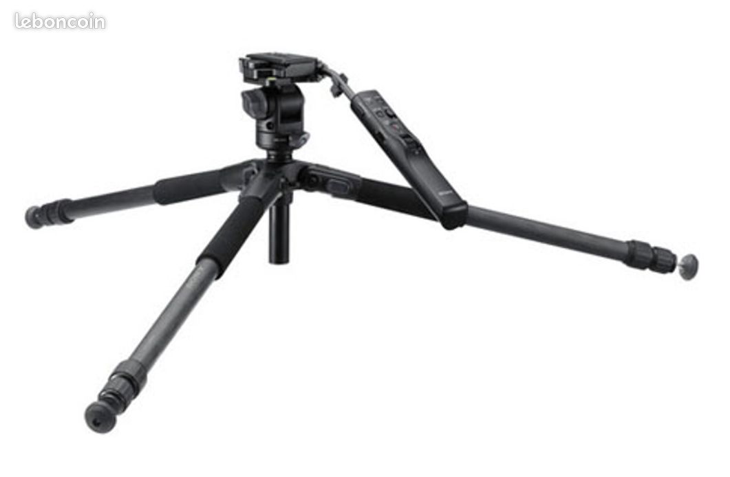 Trépied vidéo Sony VCT-VPR10 carbone – Tête fluide et télécommande (image 3)