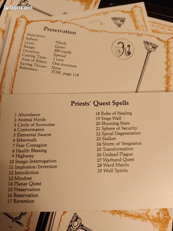 AD&d deck of Priest et magie jdr (image 9)