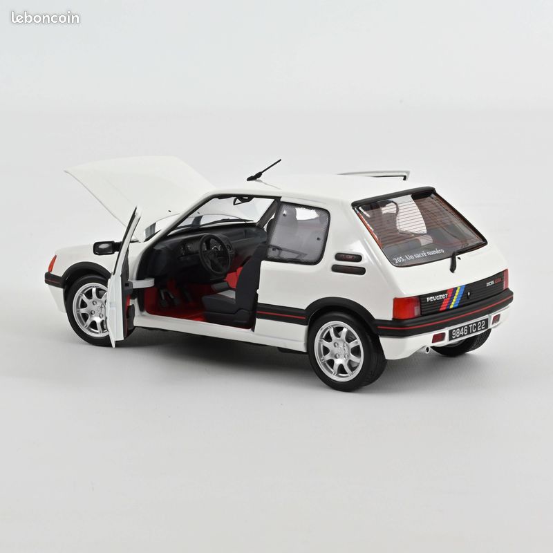 Norev 1/58 Peugeot 205 GTI 1.9 Blanc 1989 - Miniature Neuve En Boîte - Modèle Collection