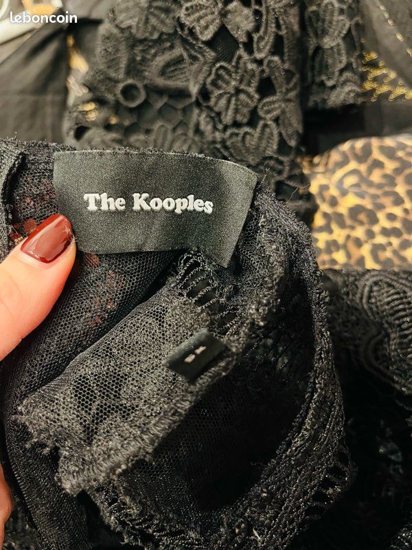 Pull En Dentelle Vert THE KOOPLES - Taille XS - Occasion En Très Bon état