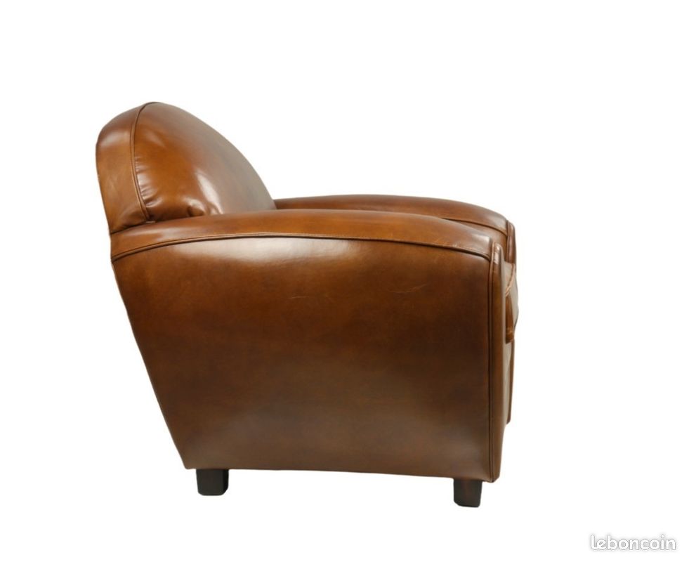 Fauteuil Club en cuir (Neuf) - Decoduweb (image 4)