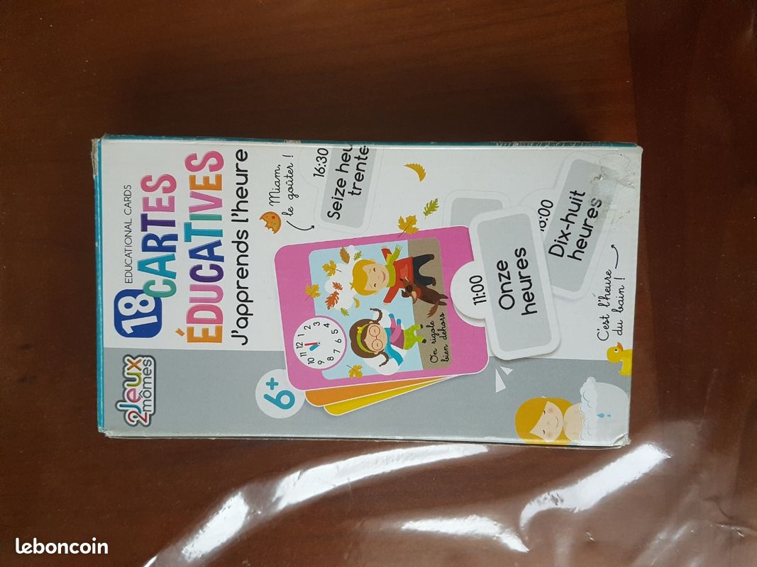 Cartes éducatives.J'apprend l'heure (image 1)