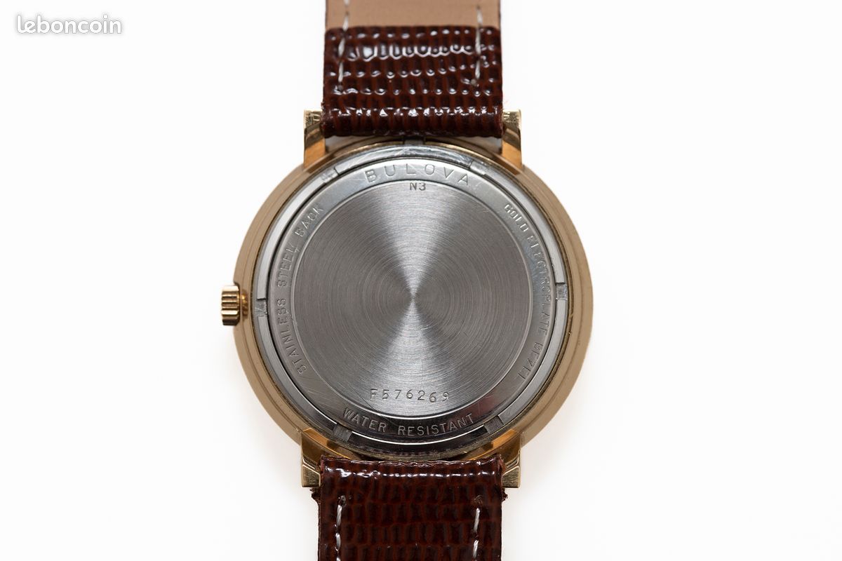 Montre Suisse de luxe vintage homme et femme Bulova Accutron plaquée or jamais portée (image 5)