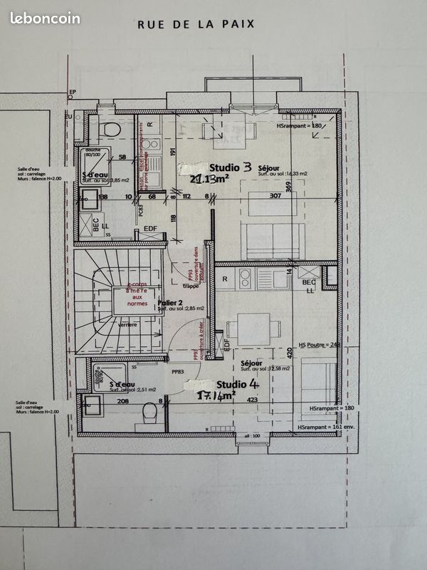 Appartement a louer vichy - 1 pièce(s) - 18 m2 - Surfyn