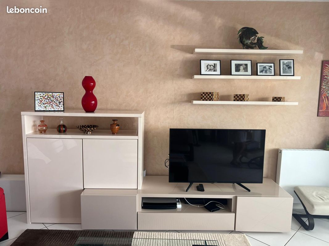 Ensemble meuble TV & buffet Roche Bobois laqué (image 1)