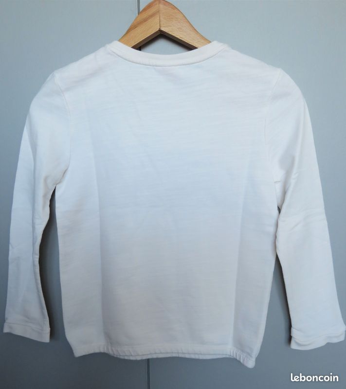 Sweat Fille brodé BONJOUR - Taille 8 ans (image 4)