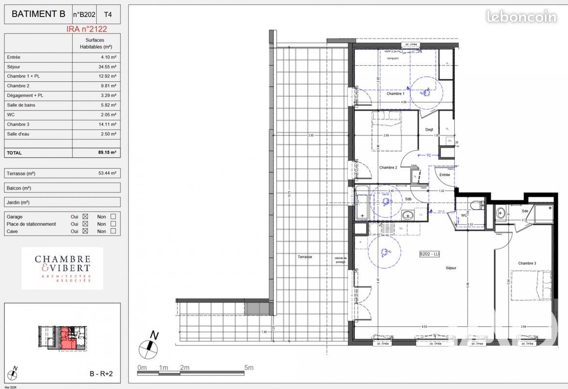 Appartement 4 pièces 89 m² · à Challes-les-Eaux · 89 m² · 1 010 €/mois