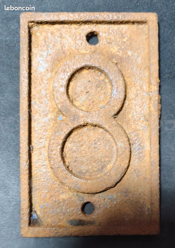 Plaque De Fonte Ancienne Ronde - 3.3 Lb - Poids Musculation Vintage