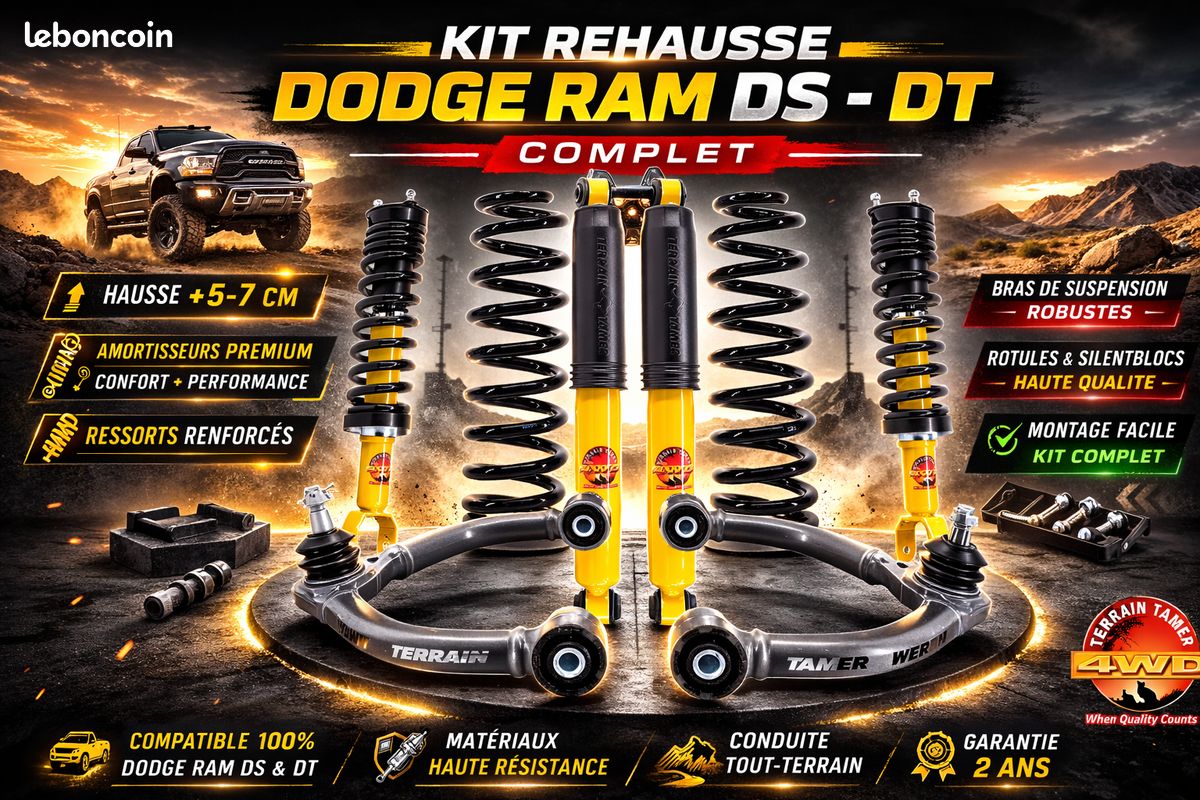 Kit rehausse dodge ram ds et dt - max 4x4 (image 1)