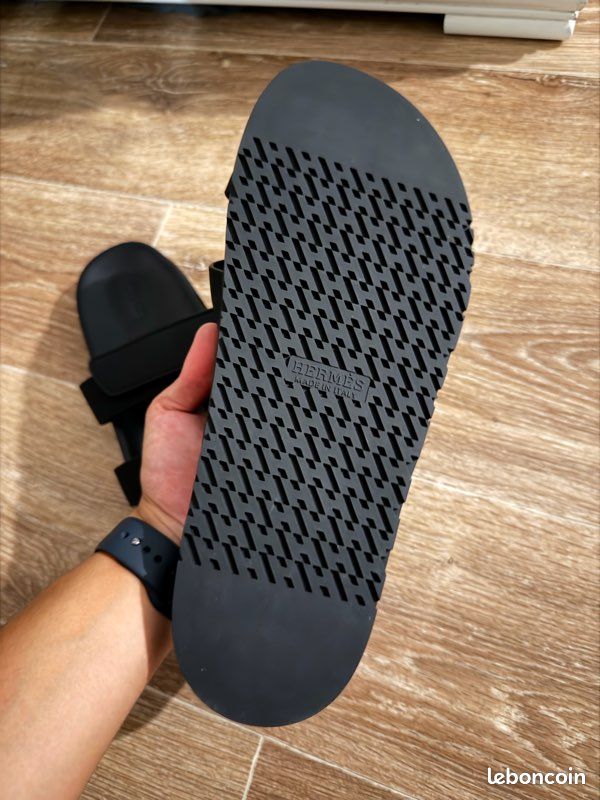 Sandales Hermès Chypre – Noir – Taille 42 (image 3)