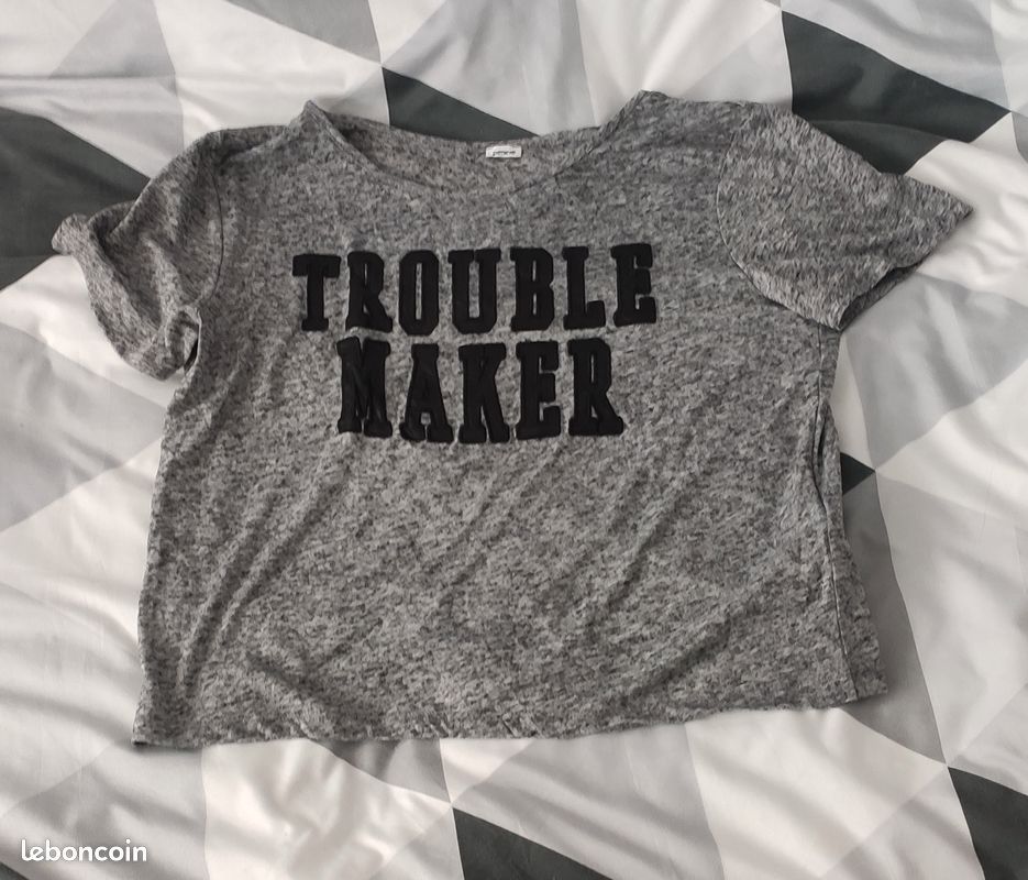 T-shirt court gris (image 3)