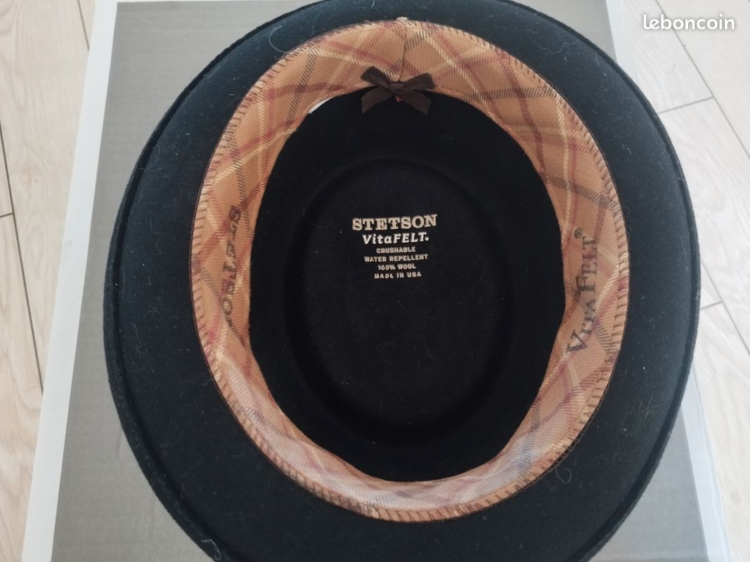 Chapeau noir stetson diamètre 56 (image 4)