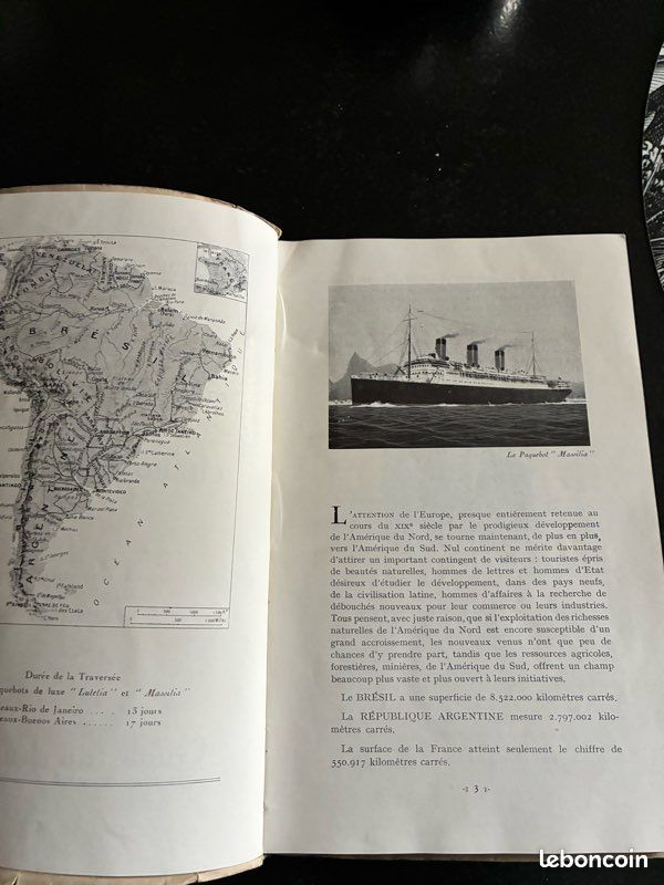 Guide du passager paquebot compagnie navigation sud atlantique chargeurs réunis Brésil La Plata (image 3)