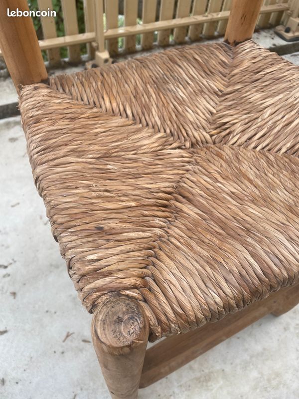 Chaise paysanne en paille (image 2)