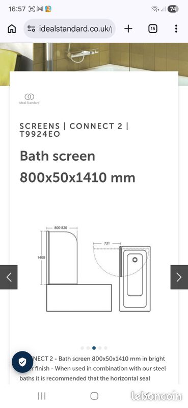 Paroi de baignoire (image 3)