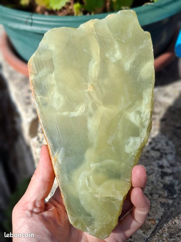 Cendrier / vide-poche vintage en onyx vert – pierre naturelle (image 5)