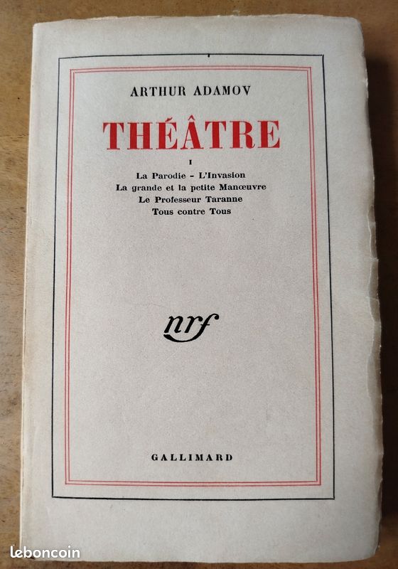 (signé) Adamov, Théatre I (la parodie, l'invasion,la grande et la petite manoeuvre...) (image 5)