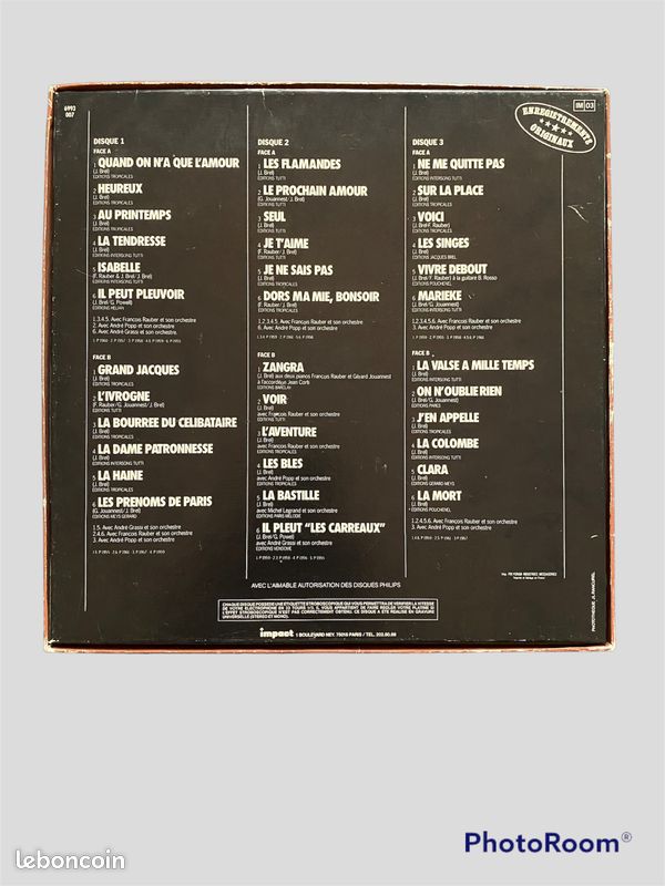 Coffret 3 disques 33T Jacques Brel (image 2)